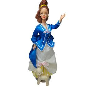 "Barbie Had a Little Lamb" Dress on Pretty in Plaid Midge W/Vintage Lamb Rattle